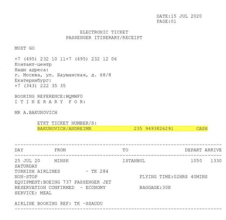 Istanbul ticket of Wagner mercenaries
