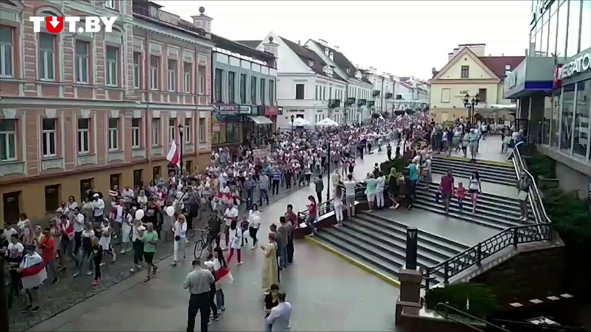 Massive opposition march in Hrodna