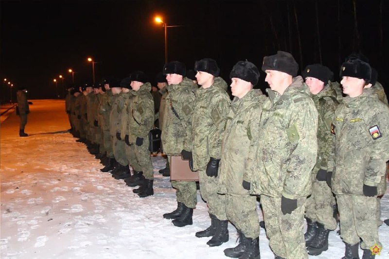 More Russian military arriving in Belarus. Station Polonka, near Baranavichy