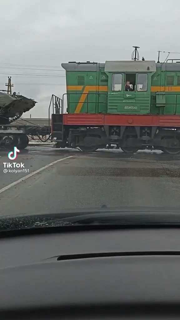 Military echelon filmed in Yelsk