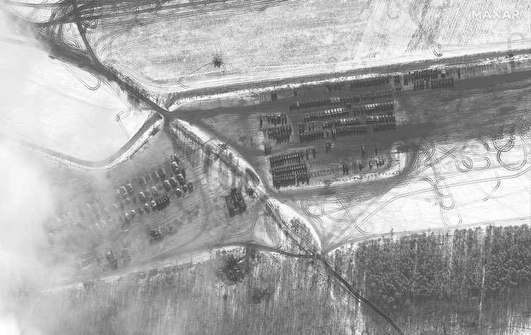 Rechitsa, Belarus. Troops and battle group deployed near the city of Rechitsa, less than 45 kilometers from the border with Ukraine