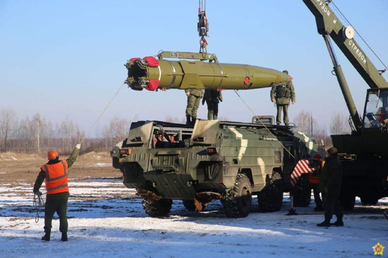 Belarusian Ministry of Defense published images of exercise with Tochka ballistic missiles at Polesie in Homiel region