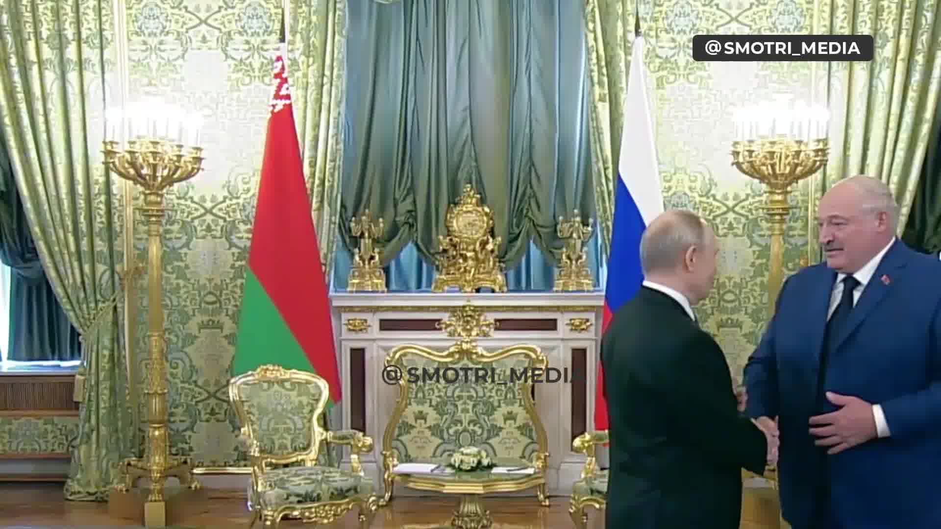 Putin se reunió con Lukashenka en el Kremlin