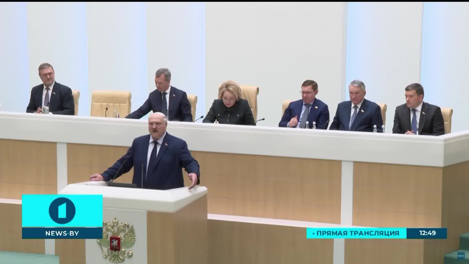 Lukashenka says that Belarus will not become part of Russia in the near future.