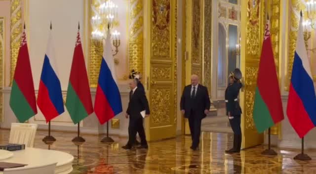 Putin and Lukashenka hold a meeting of the State Council of the Union State in the Kremlin