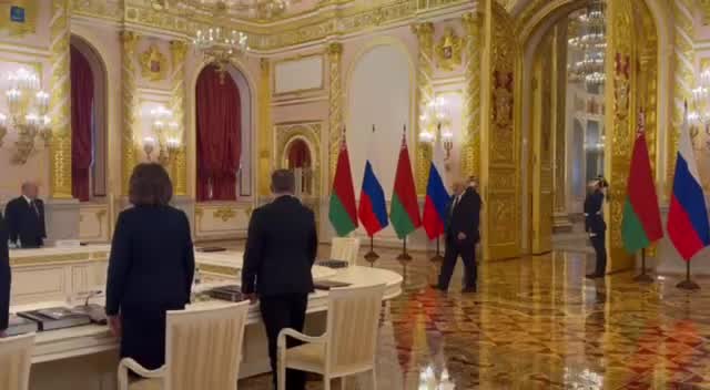 Putin and Lukashenka hold a meeting of the State Council of the Union State in the Kremlin