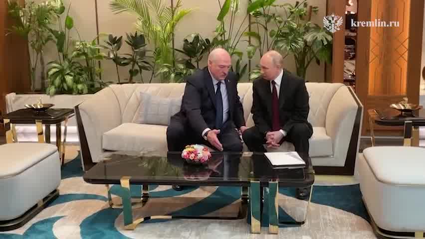 Putin met with Lukashenka on the sidelines of the EAEU summit in Astana.