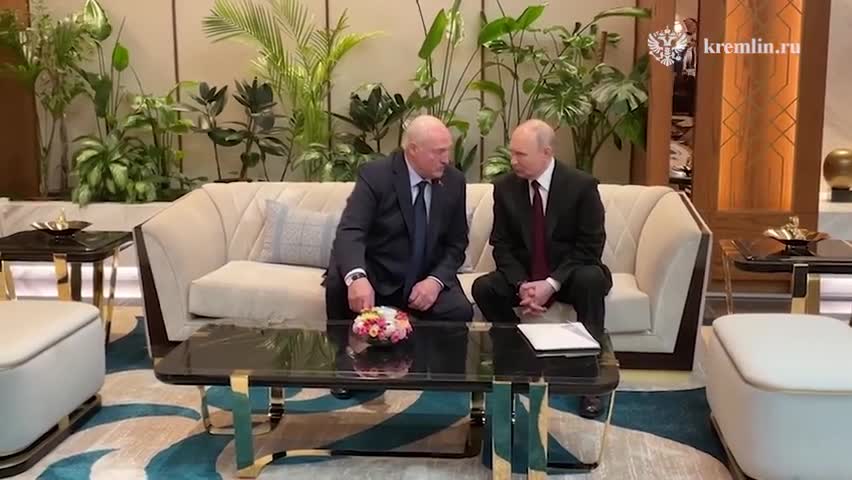 Putin met with Lukashenka on the sidelines of the EAEU summit in Astana.