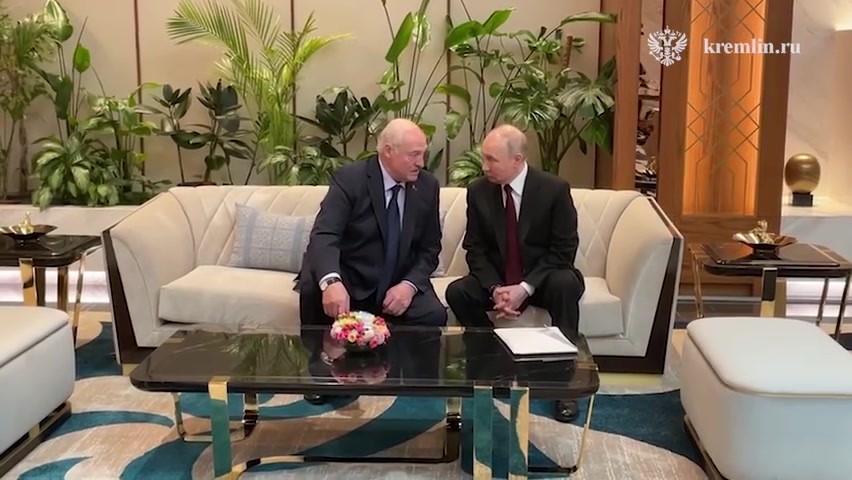 Putin met with Lukashenka on the sidelines of the EAEU summit in Astana.