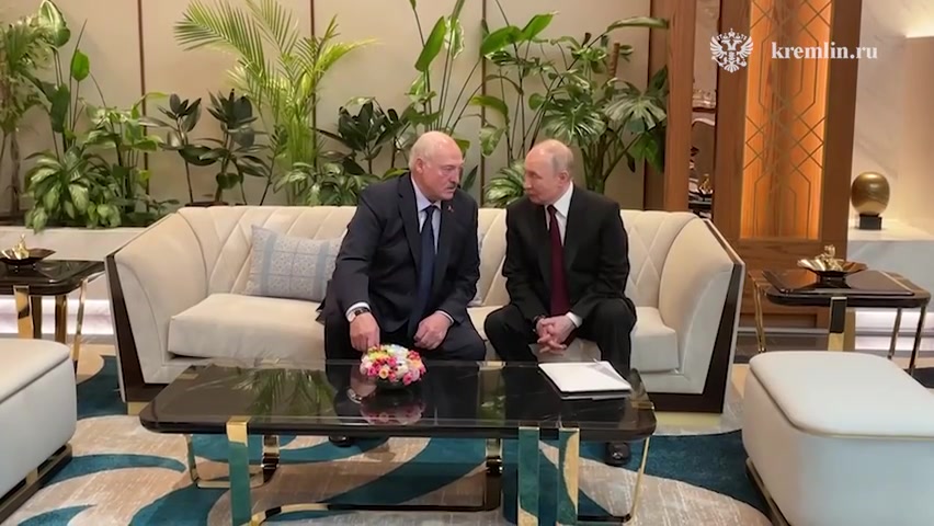 Putin met with Lukashenka on the sidelines of the EAEU summit in Astana.